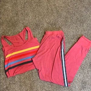 Jogger/ tank striped lounger set!
